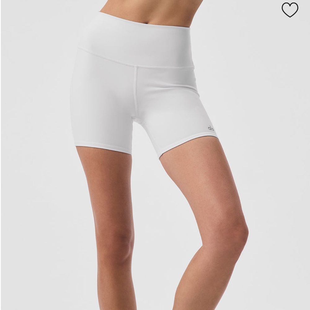 ALO Yoga Women's Crisp White Bike Shorts